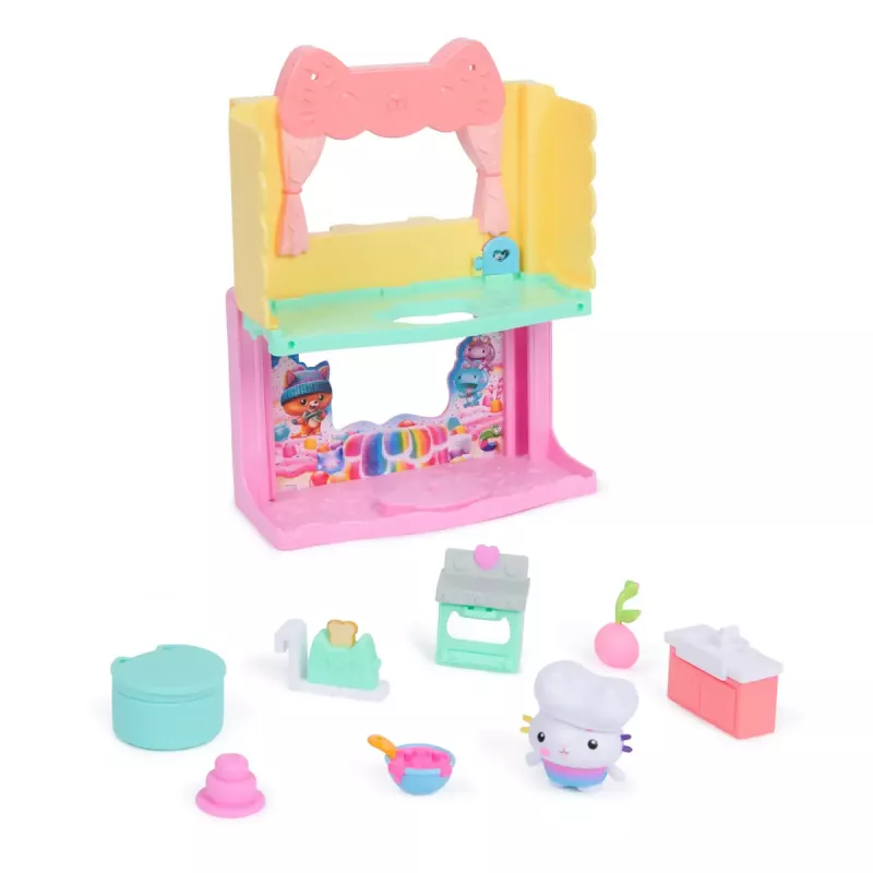 Figura de ação Gabby's Dollhouse Cakeys Sprinkle Cake-tastic cozinha multicolor