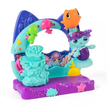 Gabbys Dollhouse: O Filme, Mercats Aquarium-Balkon, com figura e acessórios de casa de bonecas, brinquedo para meninas e meninos a partir dos 3 anos