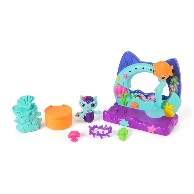 Gabbys Dollhouse: O Filme, Mercats Aquarium-Balkon, com figura e acessórios de casa de bonecas, brinquedo para meninas e meninos a partir dos 3 anos