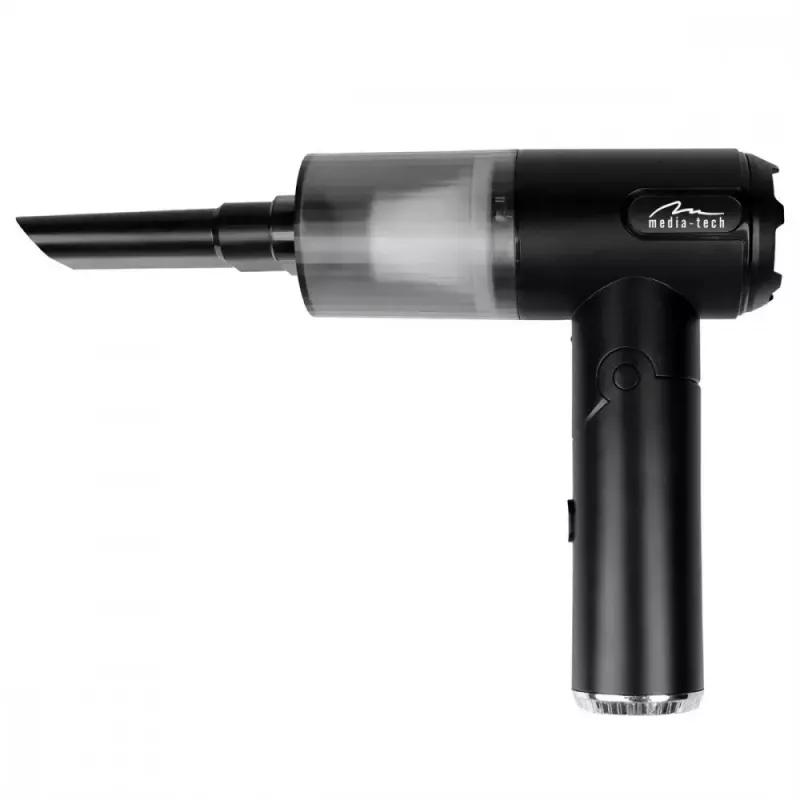Mini soprador MEDIA-TECH MT6538 2 EM 1 Jet Air Duster — aspirador de mão sem fios, 2000 mAh, 65 W, 2500 l/min, 7000 Pa