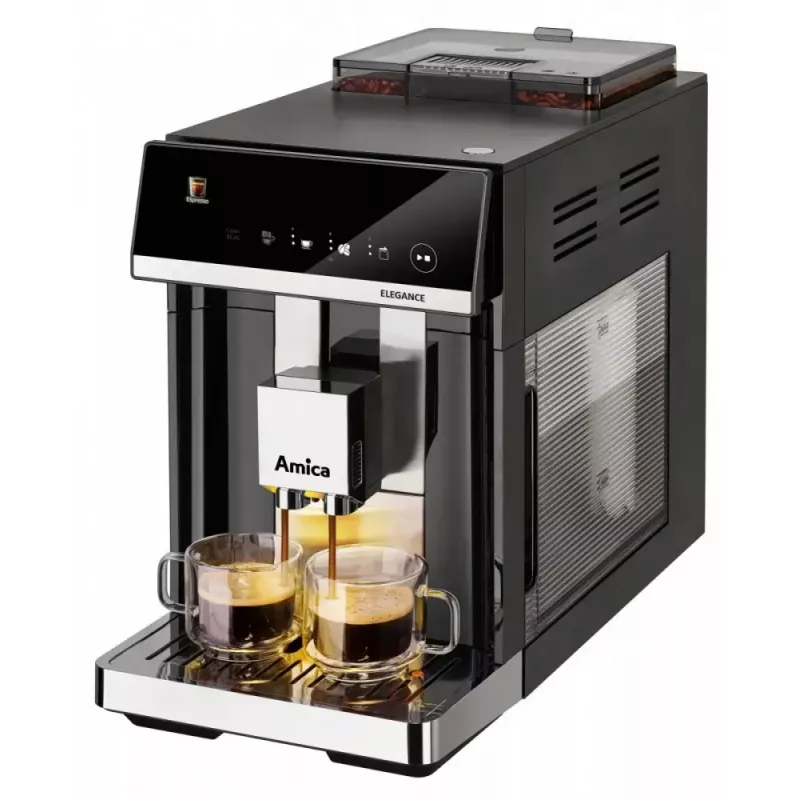 Amica Elegance CM 7011 máquina de café expresso, moinho de aço, sistema integrado de espumação de leite