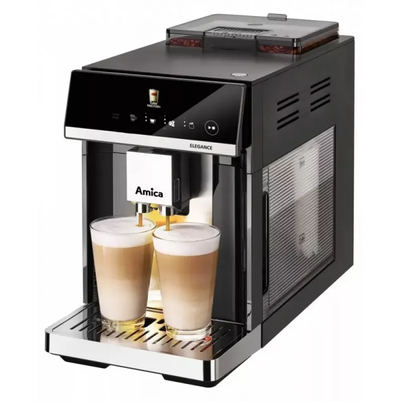 Amica Elegance CM 7011 máquina de café expresso, moinho de aço, sistema integrado de espumação de leite