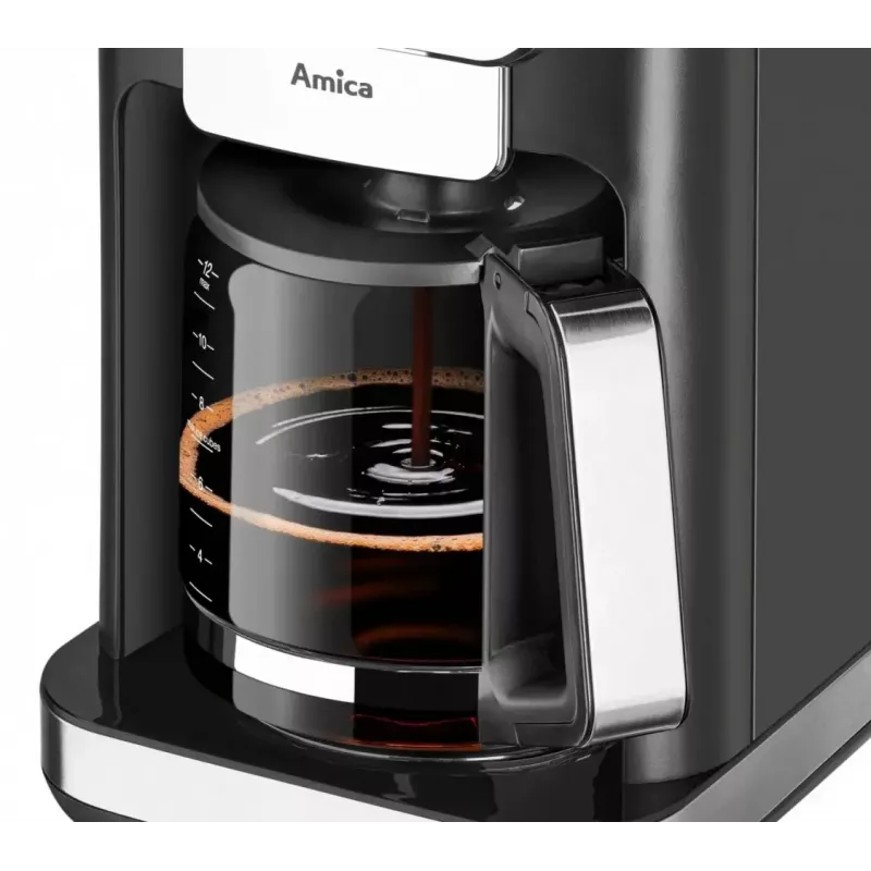 Amica CD2011 máquina de café de filtro com ecrã LED, 1100 W, 1,8 l, 6 chávenas, preta
