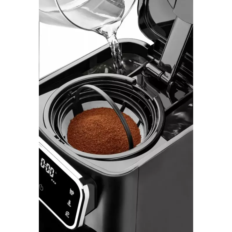 Amica CD2011 máquina de café de filtro com ecrã LED, 1100 W, 1,8 l, 6 chávenas, preta