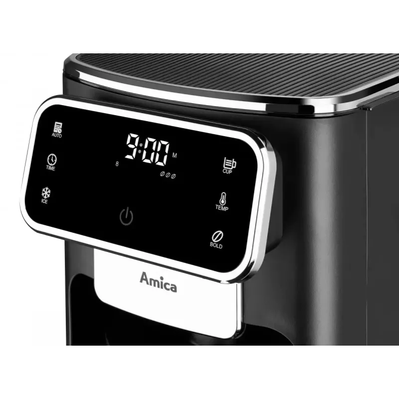 Amica CD2011 máquina de café de filtro com ecrã LED, 1100 W, 1,8 l, 6 chávenas, preta
