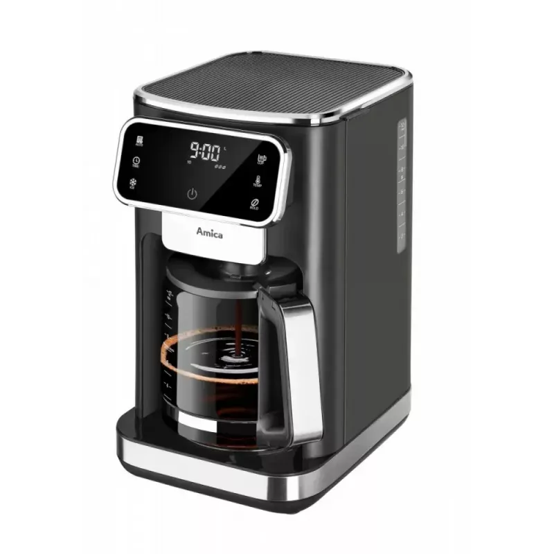 Amica CD2011 máquina de café de filtro com ecrã LED, 1100 W, 1,8 l, 6 chávenas, preta