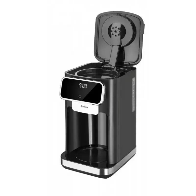 Amica CD2011 máquina de café de filtro com ecrã LED, 1100 W, 1,8 l, 6 chávenas, preta