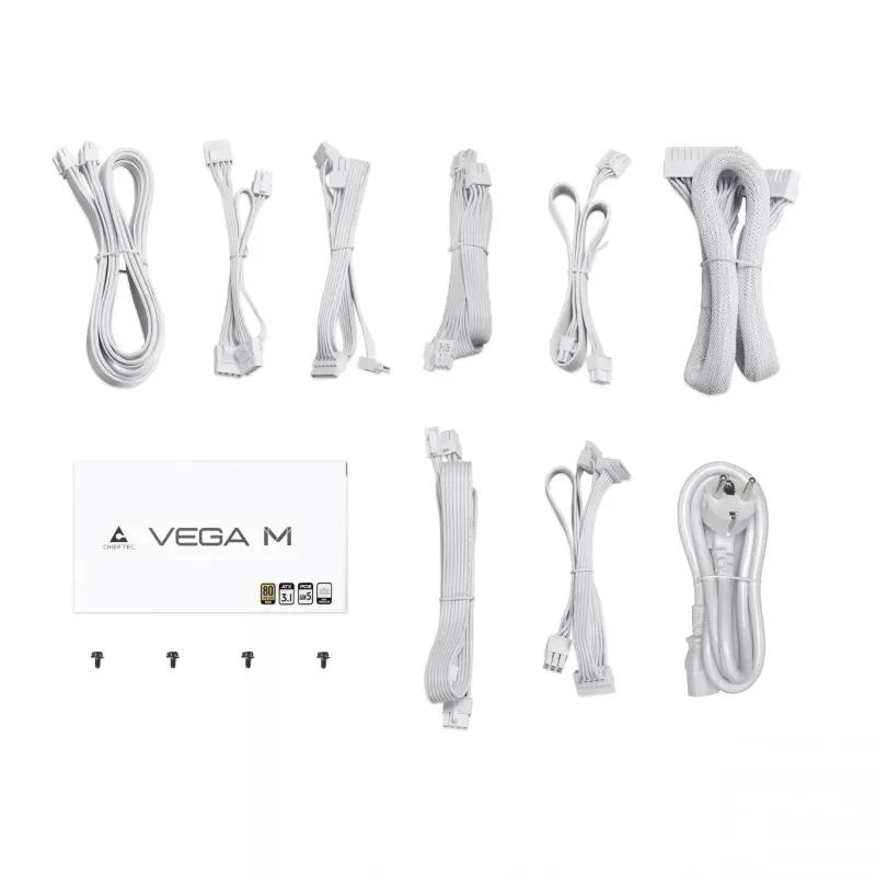 Fonte de alimentação Chieftec Vega PPG-850-CW 850 W 20+4-Pin ATX ATX branco