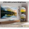 TV de projeção Hisense 120L5ND projetor de distância ultra-curta 2700 ANSI lúmen DLP UHD 4K (3840x2160) preto, prateado 3D