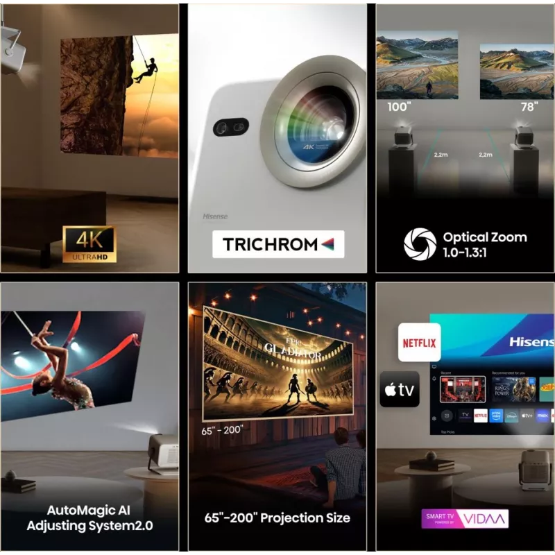Hisense M2 Pro UHD 4K (3840x2160) 3D cinzento