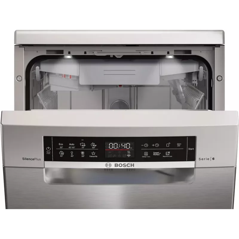 Máquina de lavar loiça de instalação livre Bosch Serie 6 SPS6EMI21E — Slimline 45 cm, 10 conjuntos, 8 programas, classe de eficiência energética B