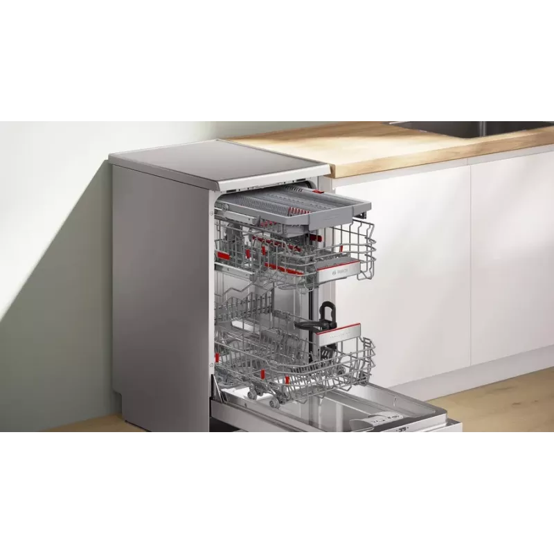 Máquina de lavar loiça de instalação livre Bosch Serie 6 SPS6EMI21E — Slimline 45 cm, 10 conjuntos, 8 programas, classe de eficiência energética B