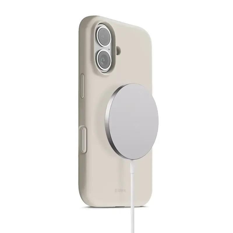 Capa magnética Crong Color Cover com MagSafe para iPhone 17 Stone CRGCOLRMIP1763STN
