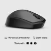 Rato sem fios HP 280 Silent, para destros, ótico, RF sem fios, preto