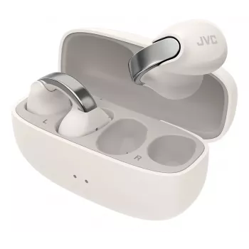 Headset JVC HA-NP1T True Wireless Stereo (TWS) ear-clip-on chamadas/música USB Type-C Bluetooth prateado, branco