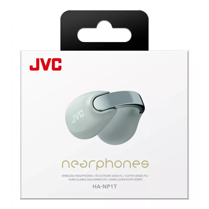 Headset JVC HA-NP1T True Wireless Stereo (TWS) ear-clip-on chamadas/música USB Type-C Bluetooth cinzento, prateado