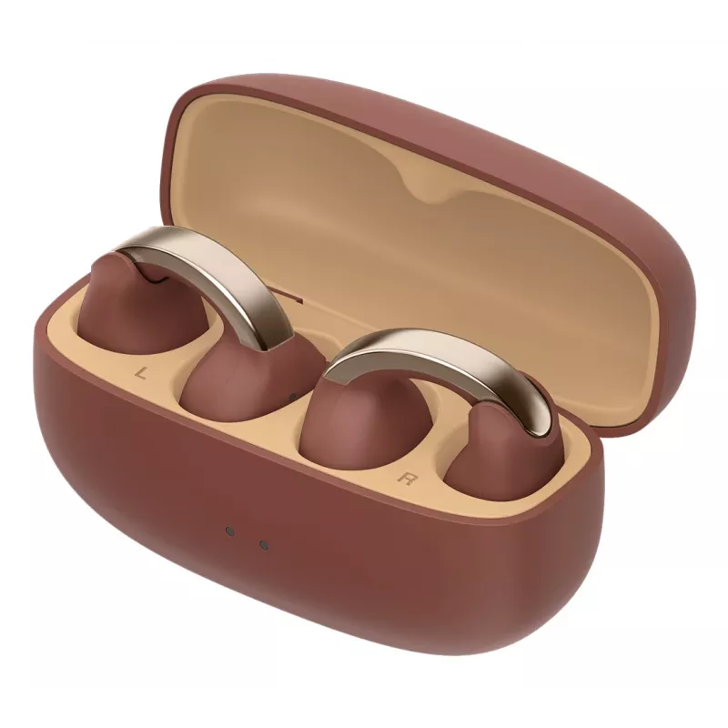 Headset JVC HA-NP1T True Wireless Stereo (TWS) ear-clip-on chamadas/música USB Type-C Bluetooth castanho, prateado