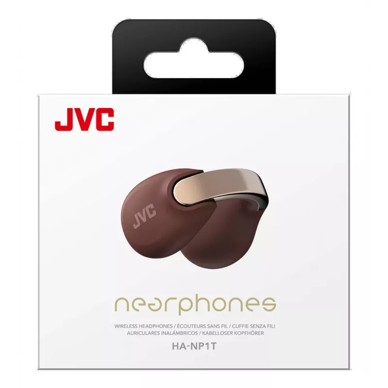 Headset JVC HA-NP1T True Wireless Stereo (TWS) ear-clip-on chamadas/música USB Type-C Bluetooth castanho, prateado