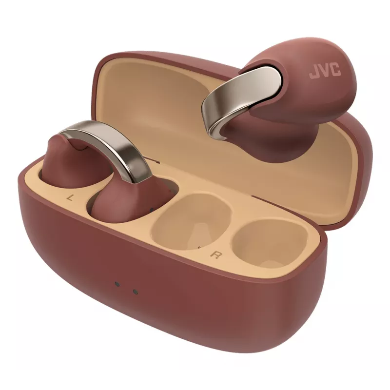Headset JVC HA-NP1T True Wireless Stereo (TWS) ear-clip-on chamadas/música USB Type-C Bluetooth castanho, prateado