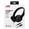 JVC HA-S33UC-BU auscultadores supra-auriculares com fio, USB-C, microfone e telecomando, cabo de 1,2 m, pretos
