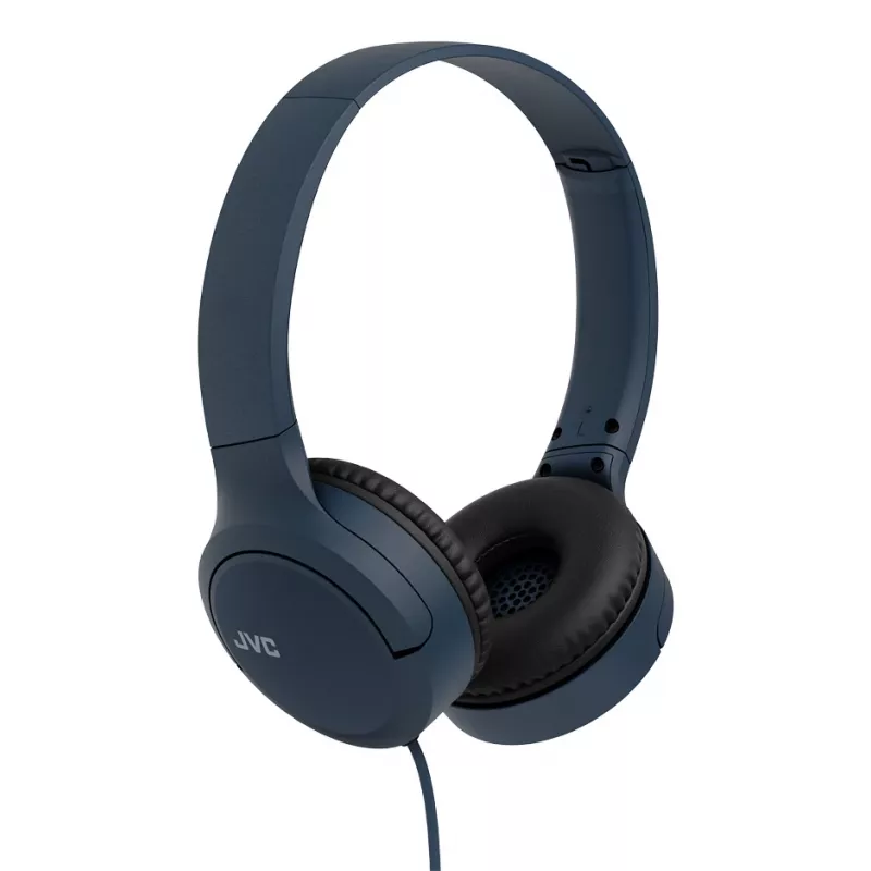 Auscultadores on-ear com fio JVC HA-S33UC-AU USB-C com microfone e comando, cabo de 1,2 m, azul