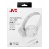 Headset JVC HA-S33UC com fios arco de cabeça chamadas/música USB Type-C branco