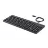 Teclado com fios HP 150, tamanho completo (100%), com fios, USB, mecânico, QWERTY, preto