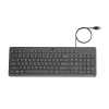 Teclado com fios HP 150, tamanho completo (100%), com fios, USB, mecânico, QWERTY, preto