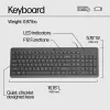 Teclado com fios HP 150, tamanho completo (100%), com fios, USB, mecânico, QWERTY, preto