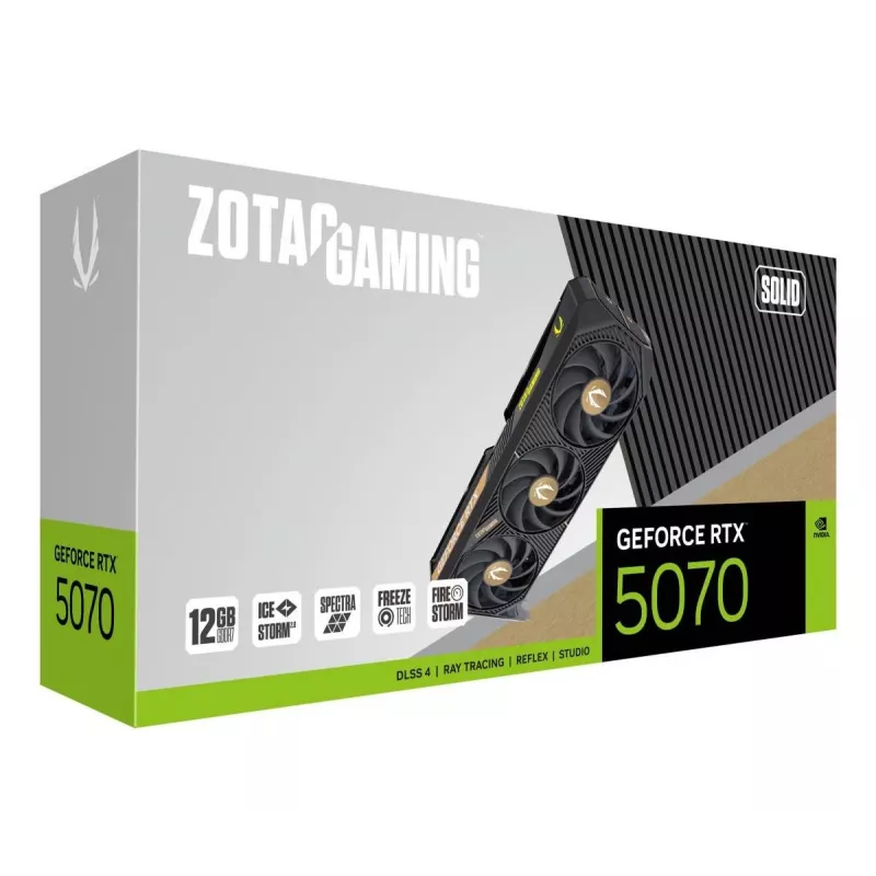 Placa gráfica ZOTAC - GeForce RTX 5070 - 12 GB GDDR7 - ZT-B50700D-10P