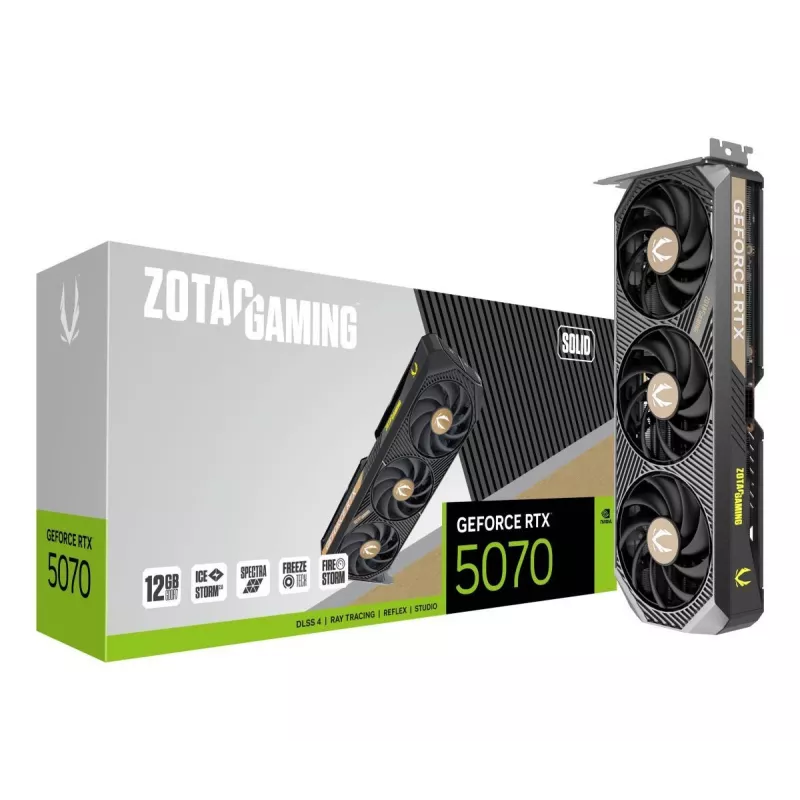 Placa gráfica ZOTAC - GeForce RTX 5070 - 12 GB GDDR7 - ZT-B50700D-10P