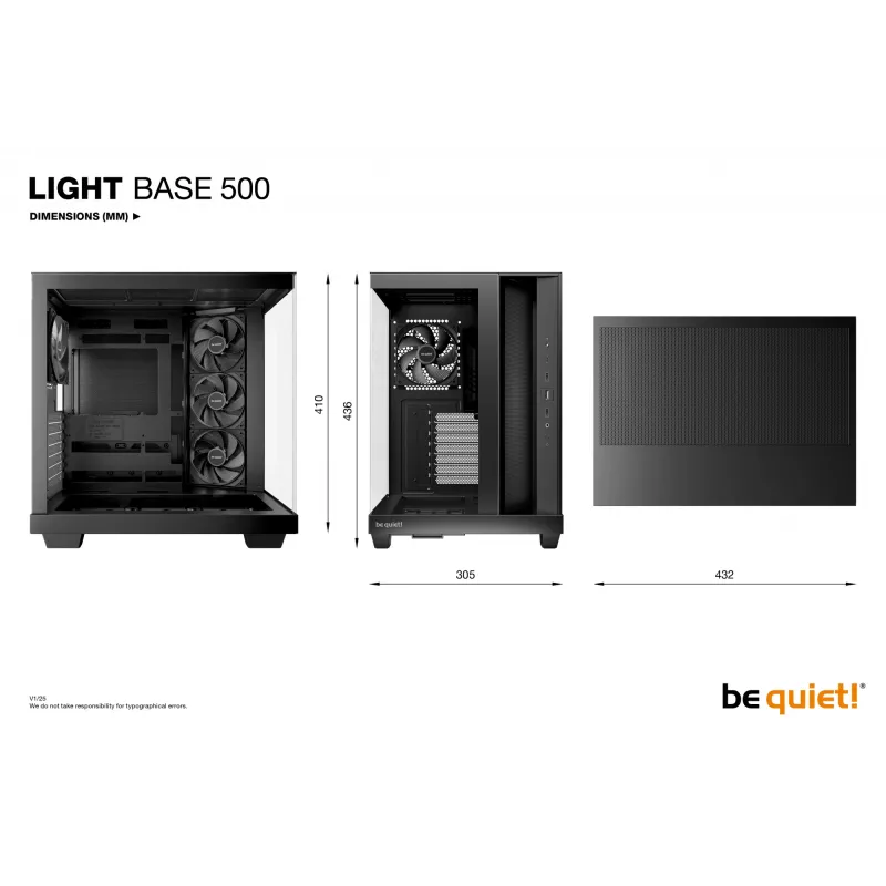 Caixa de PC be quiet! Light Base 500 Midi Tower Preto