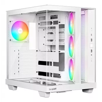 Caixa de PC be quiet Light Base 500 LX White Midi Tower ATX/PS2 suporte para fonte de alimentação 3x120 mm frente 1x120 mm trás suporta unidades de 2,5/3,5 polegadas 305×436×432 mm