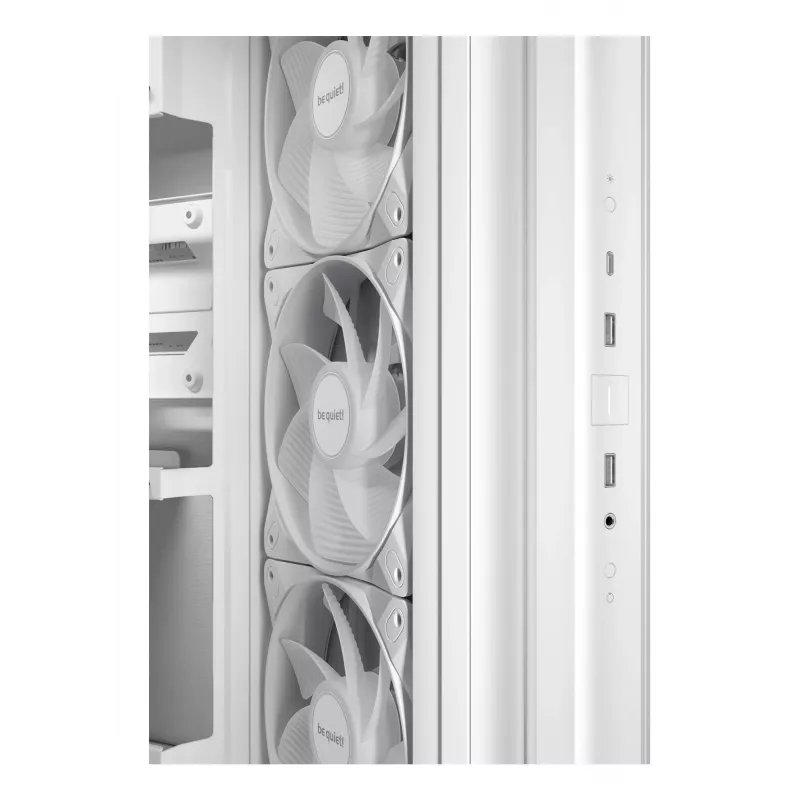 Caixa de PC be quiet Light Base 500 LX White Midi Tower ATX/PS2 suporte para fonte de alimentação 3x120 mm frente 1x120 mm trás suporta unidades de 2,5/3,5 polegadas 305×436×432 mm