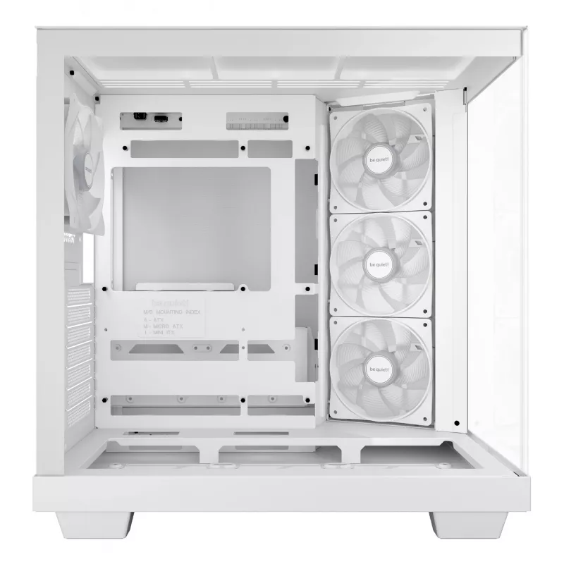 Caixa de PC be quiet Light Base 500 LX White Midi Tower ATX/PS2 suporte para fonte de alimentação 3x120 mm frente 1x120 mm trás suporta unidades de 2,5/3,5 polegadas 305×436×432 mm