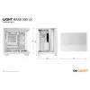 Caixa de PC be quiet Light Base 500 LX White Midi Tower ATX/PS2 suporte para fonte de alimentação 3x120 mm frente 1x120 mm trás suporta unidades de 2,5/3,5 polegadas 305×436×432 mm
