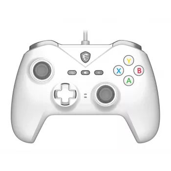 Comando de jogos USB MSI FORCE GC200 WHITE — design ergonómico, ligação com fios