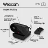 Webcam HP 320 FHD, 1920 x 1080 píxeis, Full HD, 30 fps, casa, USB, preto