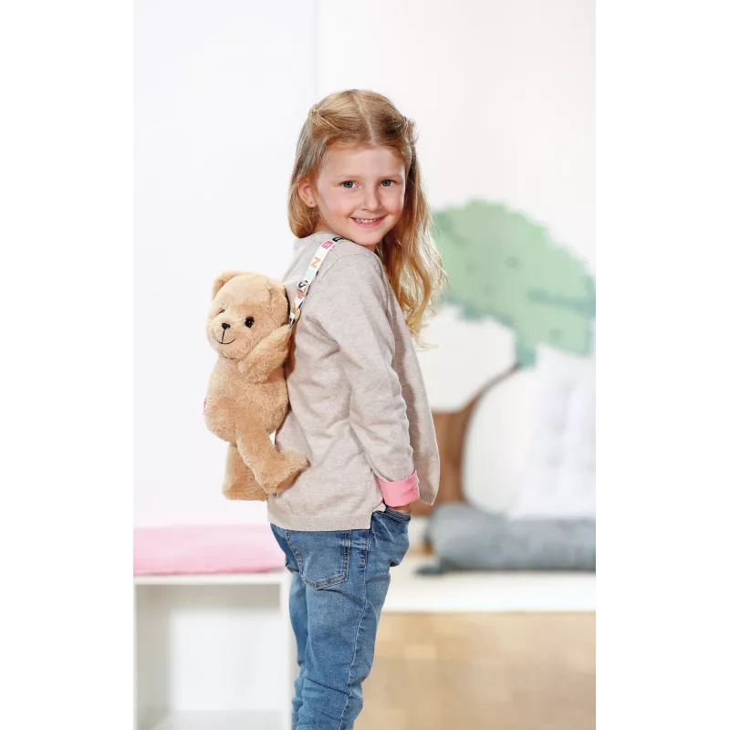 Bolsa de urso de peluche ZAPF BABY born Teddy Bag — para crianças dos 3 aos 12 anos