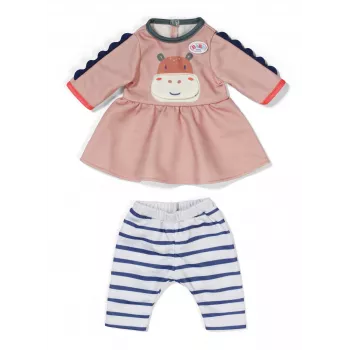 Vestido para bonecas ZAPF BABY born Kleid Dschungel para bonecas de 36 cm, multicolor, dobrável, a partir de 1 ano