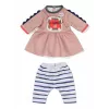 Vestido para bonecas ZAPF BABY born Kleid Dschungel para bonecas de 36 cm, multicolor, dobrável, a partir de 1 ano