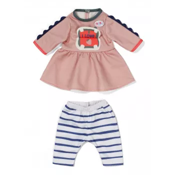 Vestido para bonecas ZAPF BABY born Kleid Dschungel para bonecas de 36 cm, multicolor, dobrável, a partir de 1 ano