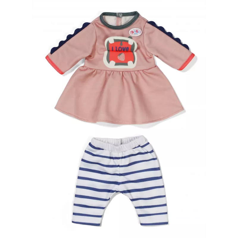 Vestido para bonecas ZAPF BABY born Kleid Dschungel para bonecas de 36 cm, multicolor, dobrável, a partir de 1 ano