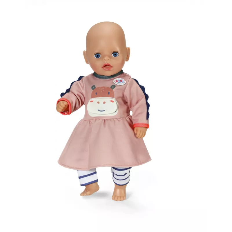 Vestido para bonecas ZAPF BABY born Kleid Dschungel para bonecas de 36 cm, multicolor, dobrável, a partir de 1 ano