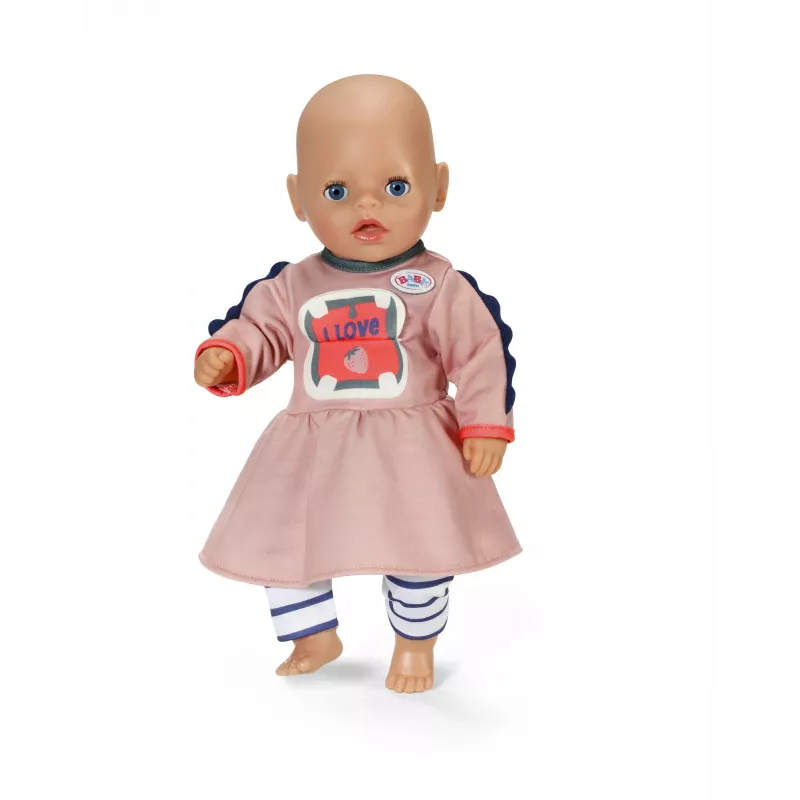 Vestido para bonecas ZAPF BABY born Kleid Dschungel para bonecas de 36 cm, multicolor, dobrável, a partir de 1 ano