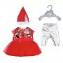Zapf Creation BABY born vestido de Natal 836118 para bonecas até 43 cm, com leggings, sapatos e gorro de Natal, a partir dos 3 anos