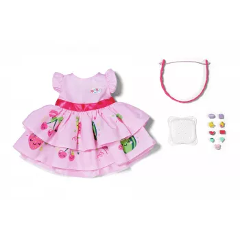 Vestido para bonecas ZAPF BABY born Kleid com Pinplay para boneca de 43 cm, multicolor, dobrável, idade 3+