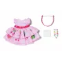 Vestido para bonecas ZAPF BABY born Kleid com Pinplay para boneca de 43 cm, multicolor, dobrável, idade 3+