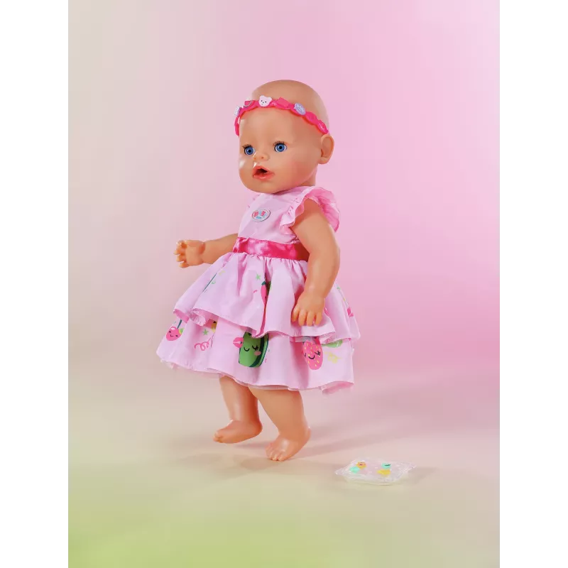 Vestido para bonecas ZAPF BABY born Kleid com Pinplay para boneca de 43 cm, multicolor, dobrável, idade 3+