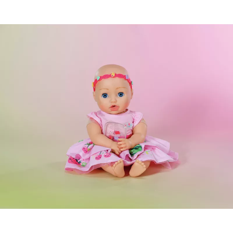Vestido para bonecas ZAPF BABY born Kleid com Pinplay para boneca de 43 cm, multicolor, dobrável, idade 3+